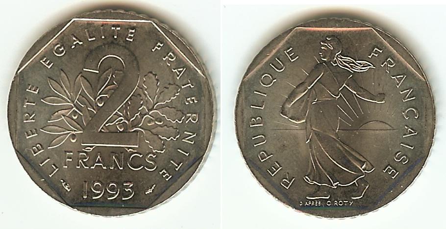 2 Francs Semeuse 1993 Unc.